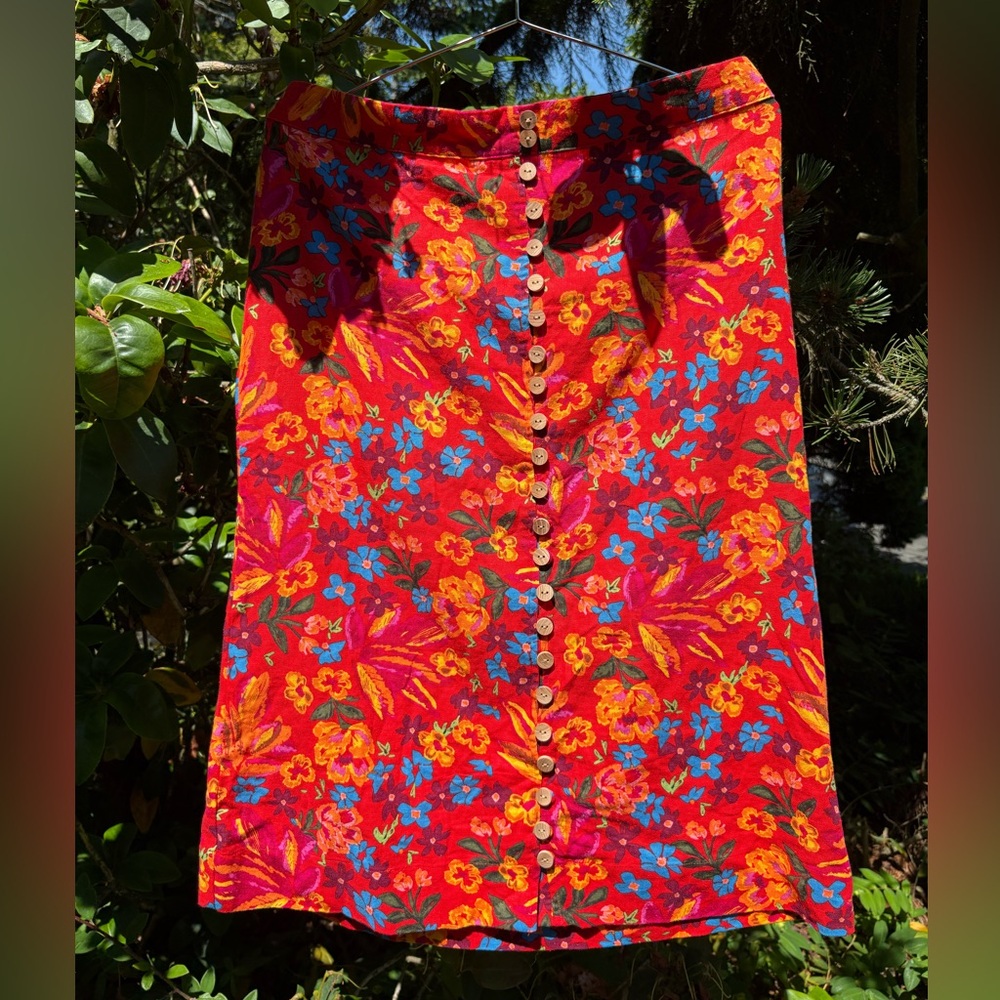 French linen skirt